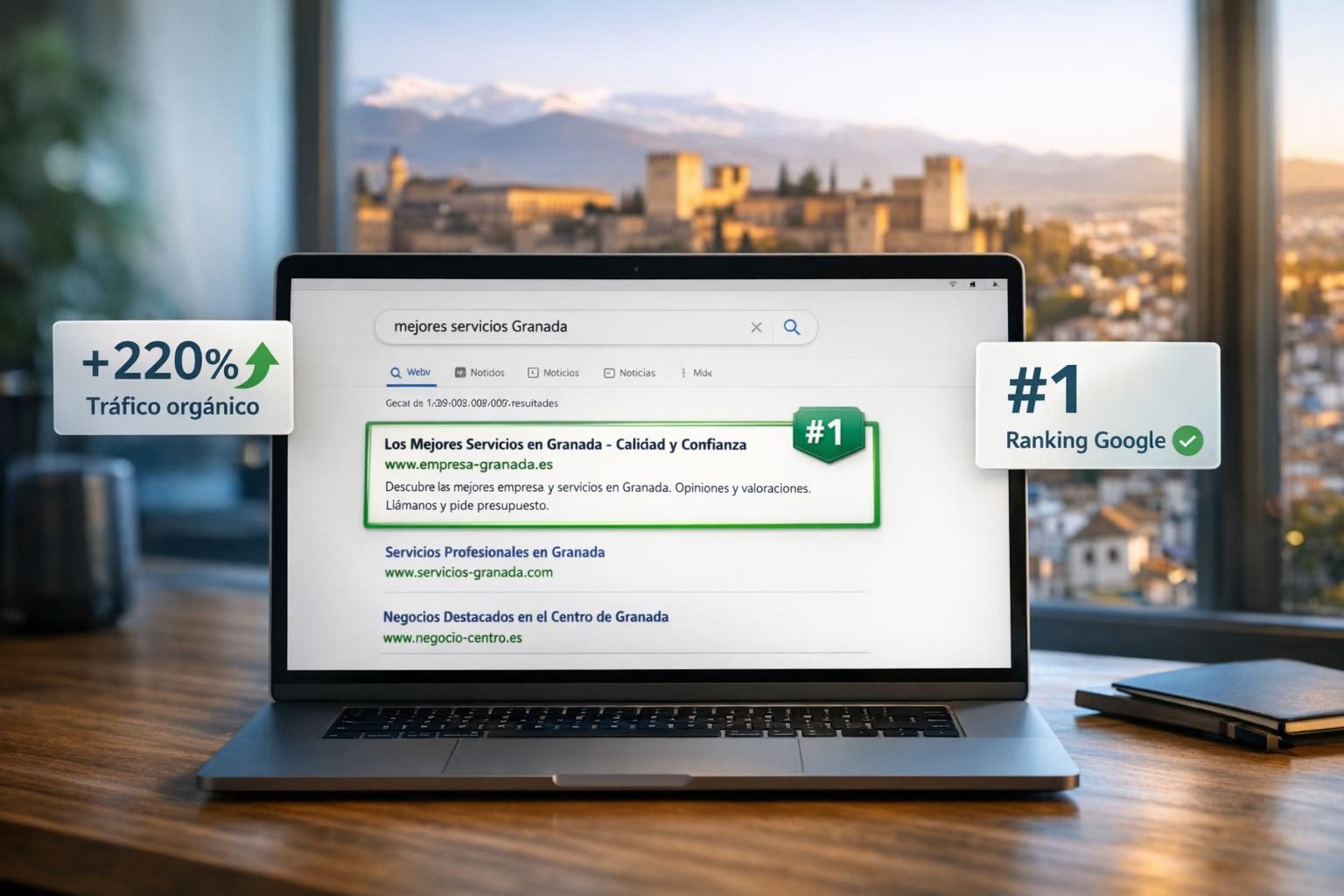 SEO en Granada — Ranking #1 en Google para "mejores abogados Granada"